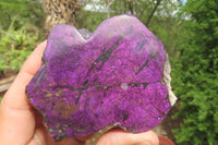 Polished On One Side Metallic Purpurite Specimens x 3 From Namibia - Toprock Gemstones and Minerals 