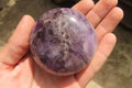 Polished Chevron Amethyst Palm Stones x 6 From Madagascar - Toprock Gemstones and Minerals 