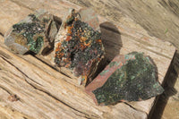 Natural Libethenite Crystals On Dolomite Matrix Specimens x 3 From Shituru, Congo