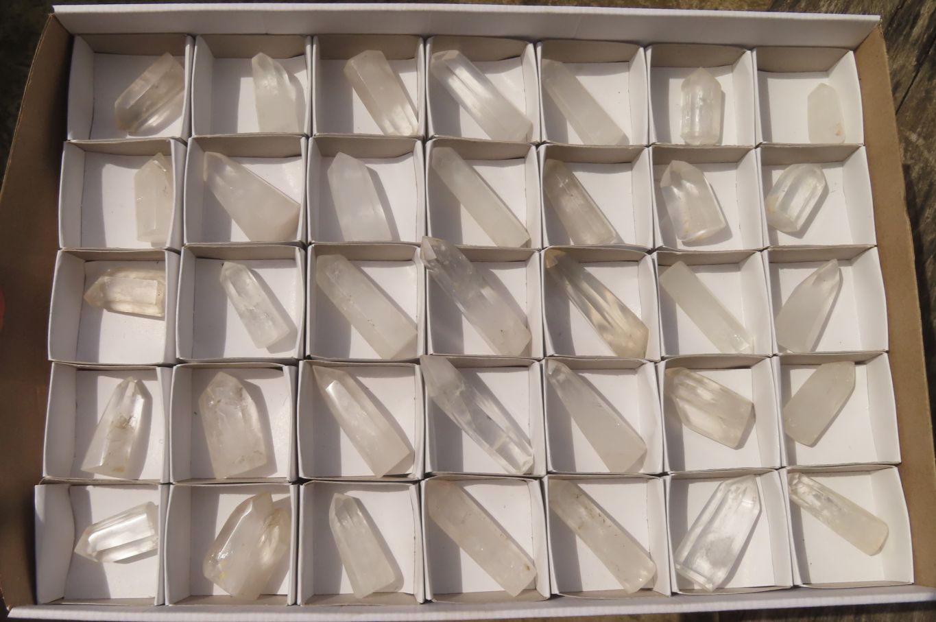 Polished Clear Quartz Crystals x 35 From Madagascar - Toprock Gemstones and Minerals 