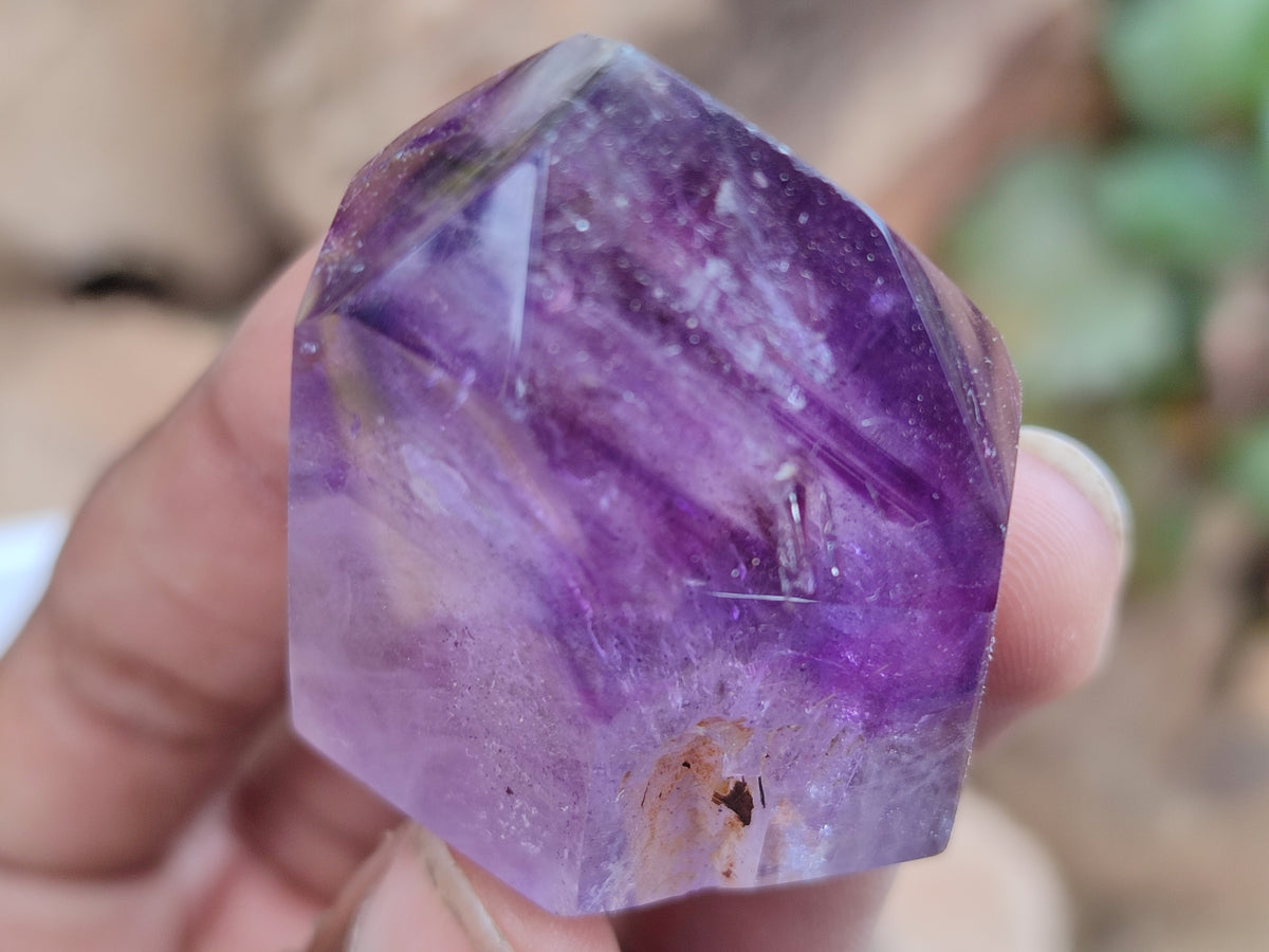 Polished Smokey Amethyst Window Quartz Points x 15 From Akansobe, Madagascar - Toprock Gemstones and Minerals 