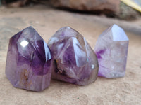 Polished Smokey Amethyst Window Quartz Points x 15 From Akansobe, Madagascar - Toprock Gemstones and Minerals 