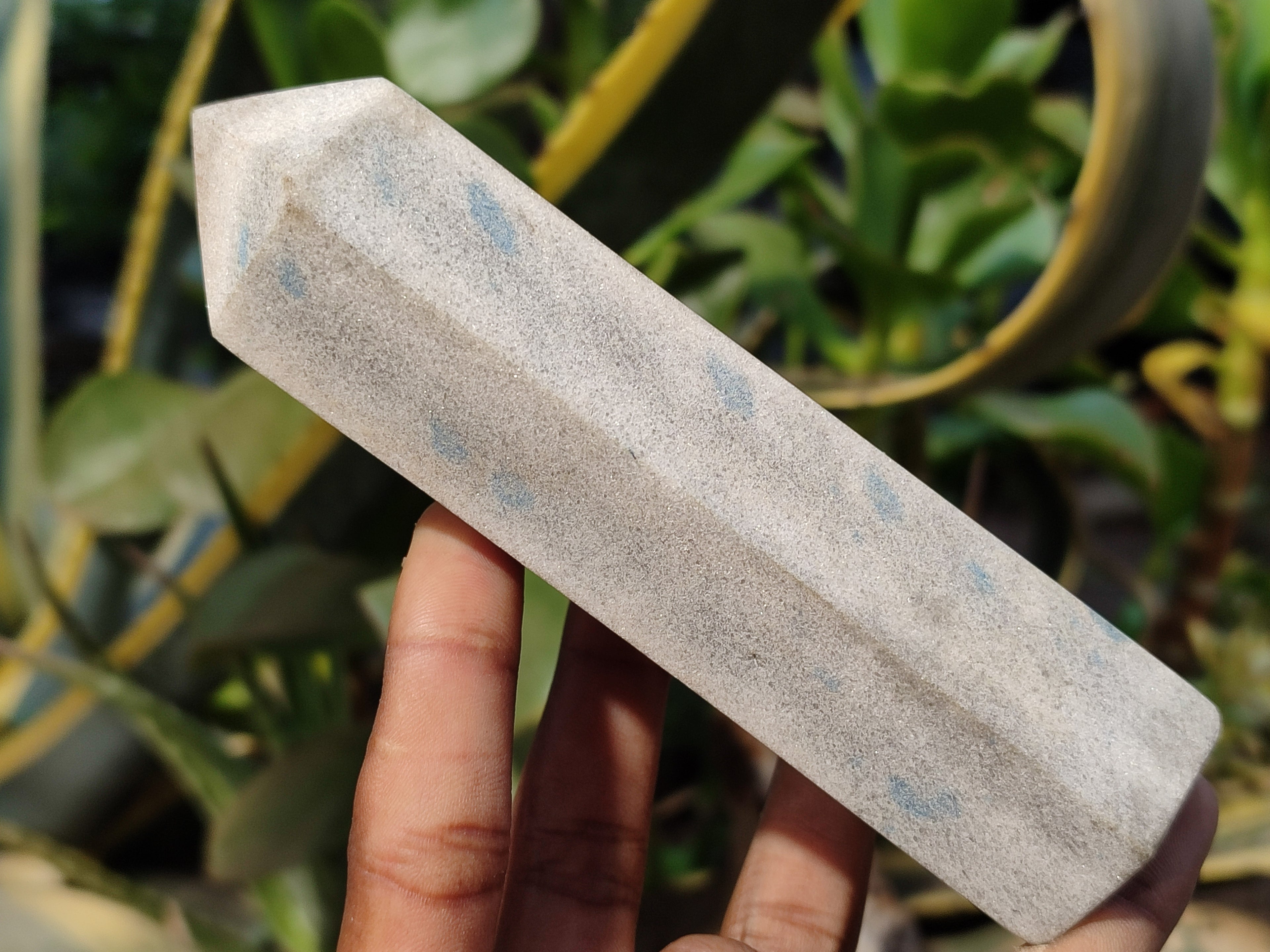 Polished Blue Spinel Spotted Quartz Spheres x 3 From Madagascar - Toprock Gemstones and Minerals 