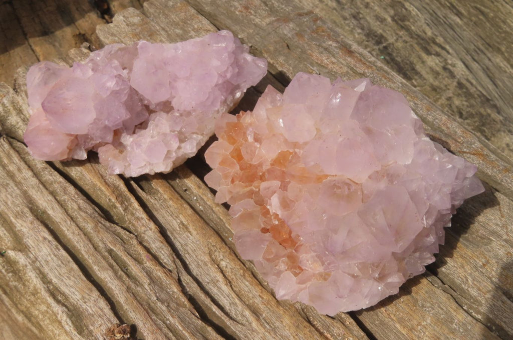Natural Amethyst Spirit Quartz Clusters x 2 From Boekenhouthoek, South Africa - Toprock Gemstones and Minerals 
