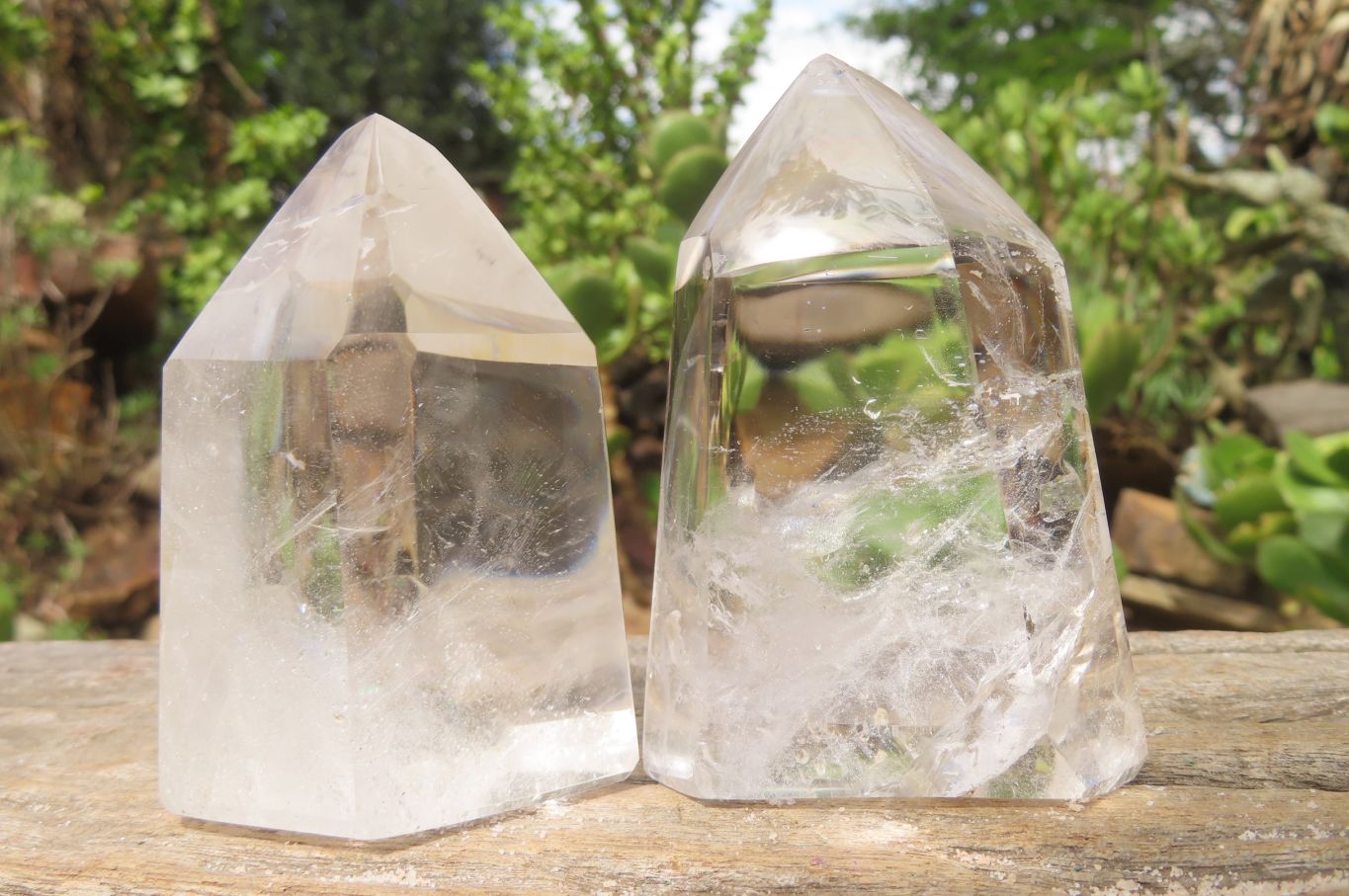 Polished Clear Quartz Points x 6 From Madagascar - Toprock Gemstones and Minerals 