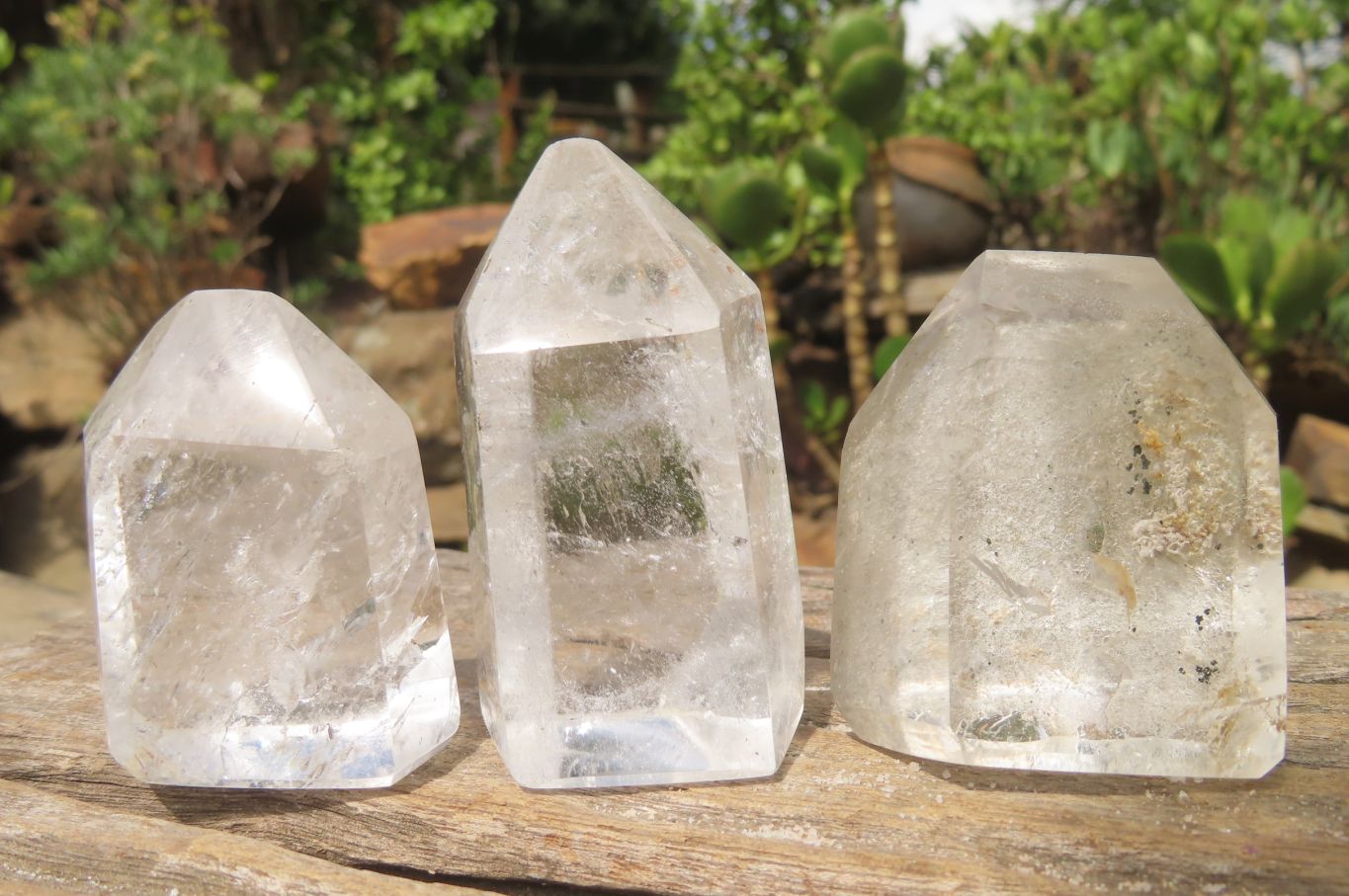 Polished Clear Quartz Points x 6 From Madagascar - Toprock Gemstones and Minerals 