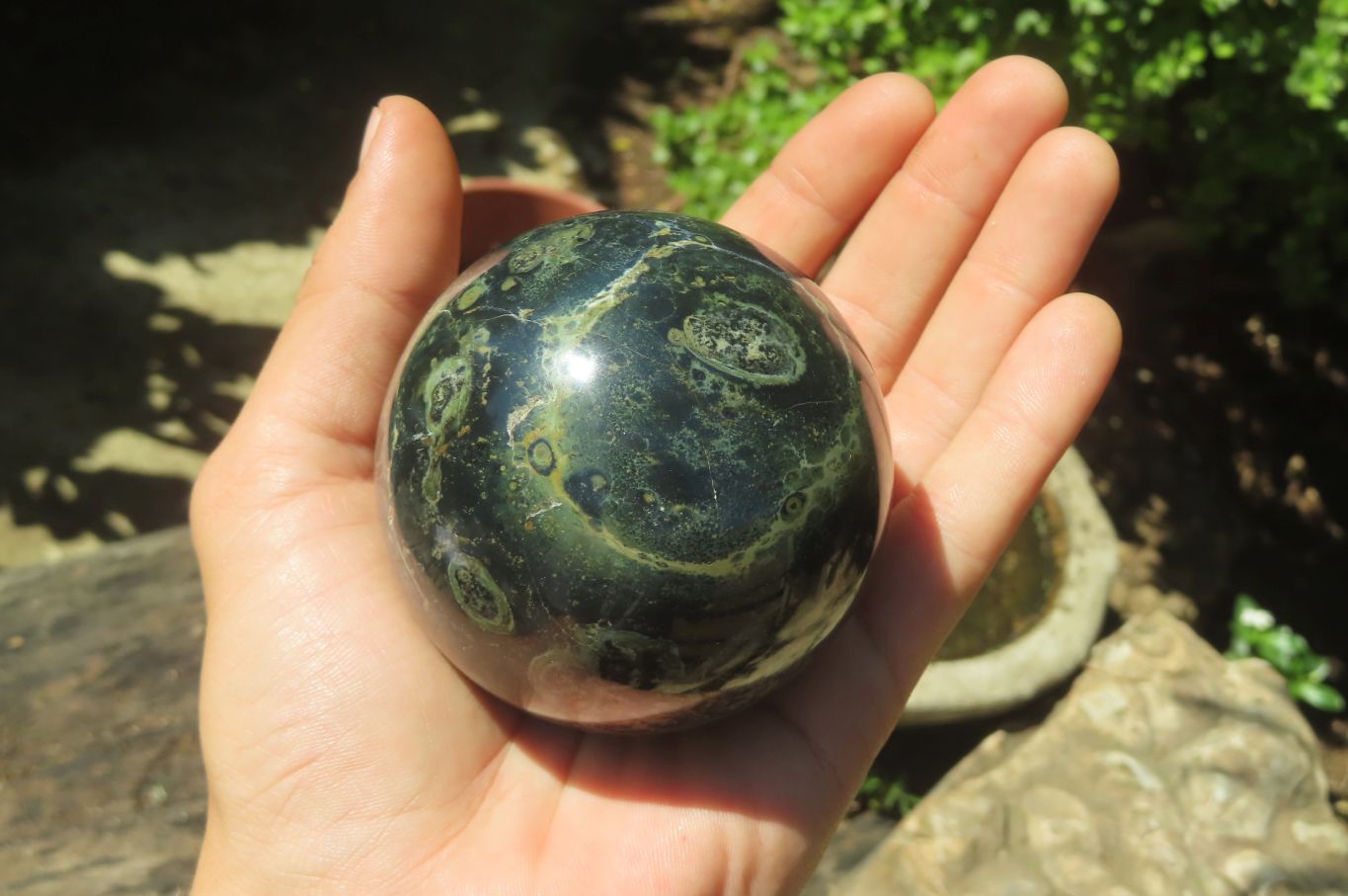 Polished Stromatolite Jasper Spheres x 4 From Madagascar - Toprock Gemstones and Minerals 