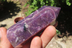 Polished Lepidolite Points x 6 From Ambatondrazaka, Madagascar - Toprock Gemstones and Minerals 