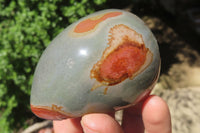 Polished On One Side Polychrome Jasper Nodules x 6 From Mahajanga, Madagascar