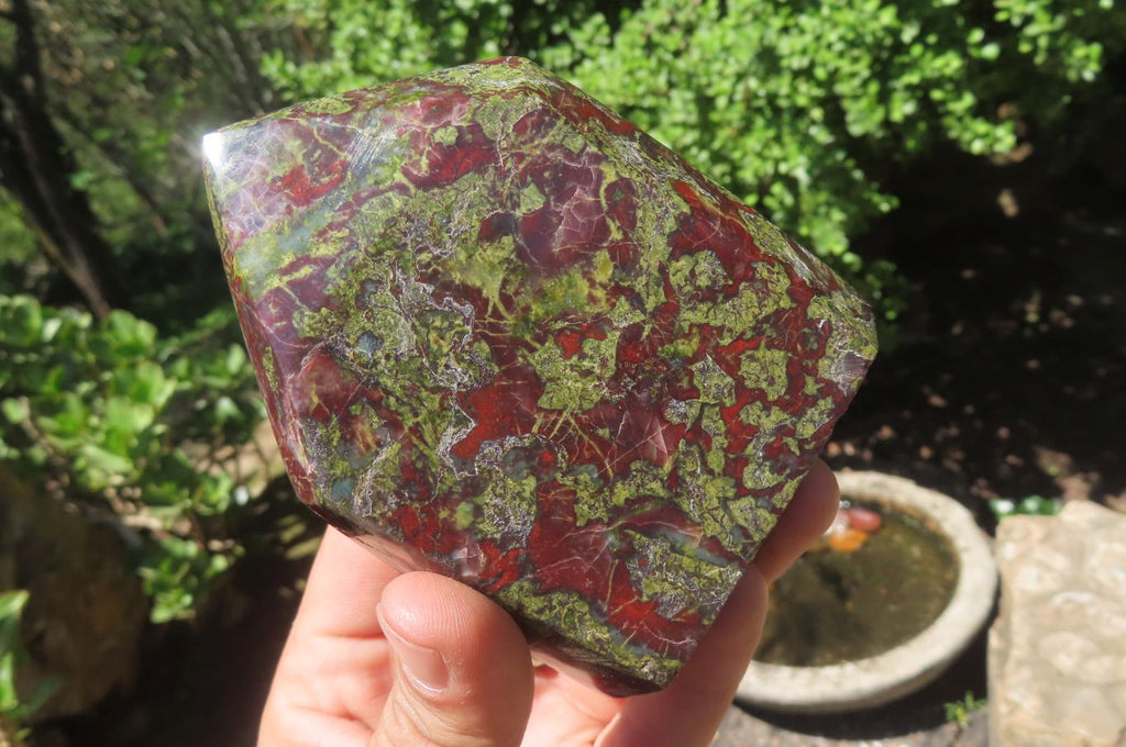Polished Dragons Blood Stone Points x 2 From Tshipise, South Africa - Toprock Gemstones and Minerals 