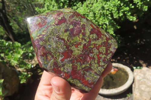 Polished Dragons Blood Stone Points x 2 From Tshipise, South Africa - Toprock Gemstones and Minerals 