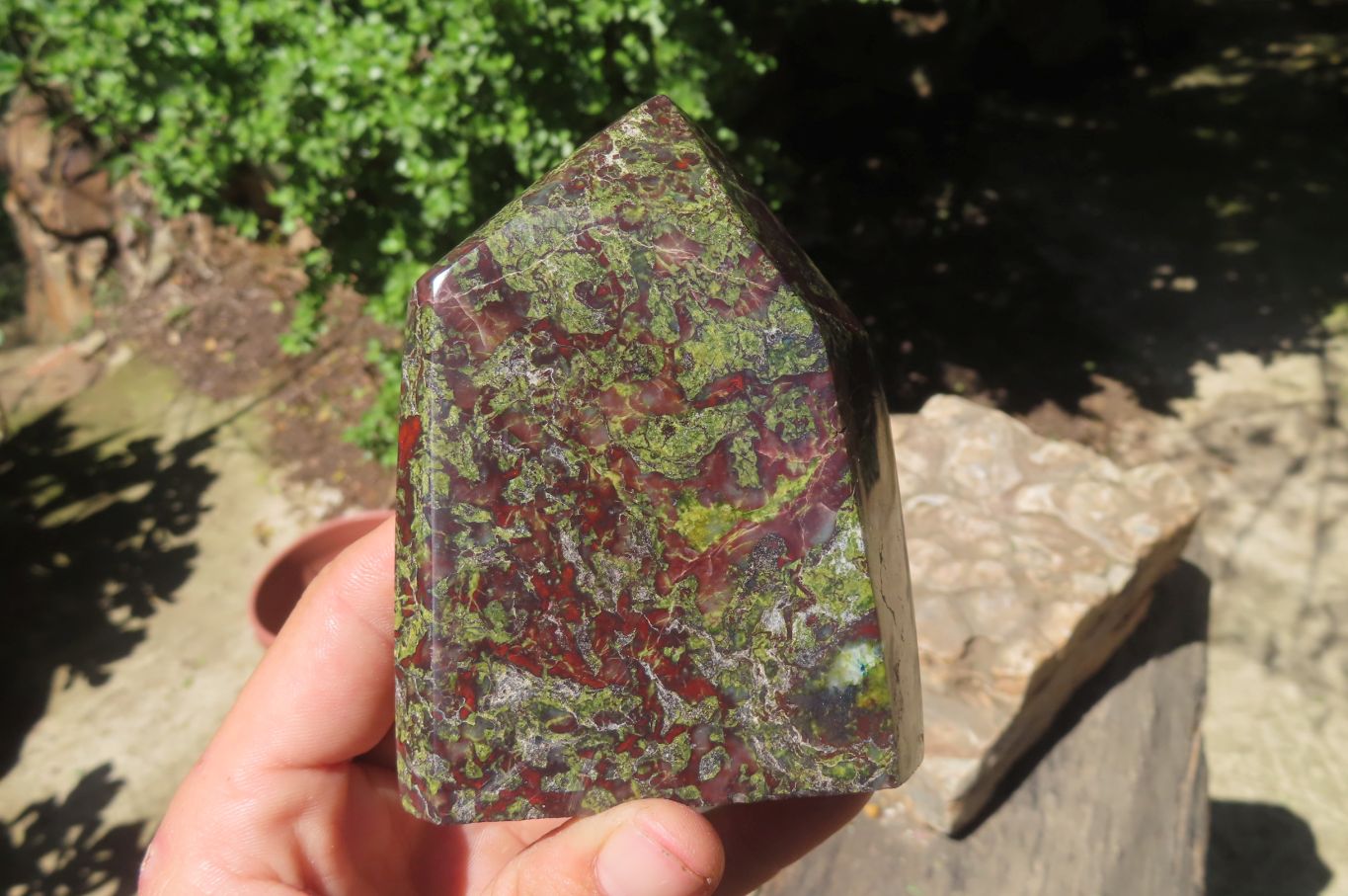 Polished Dragons Blood Stone Points x 2 From Tshipise, South Africa - Toprock Gemstones and Minerals 