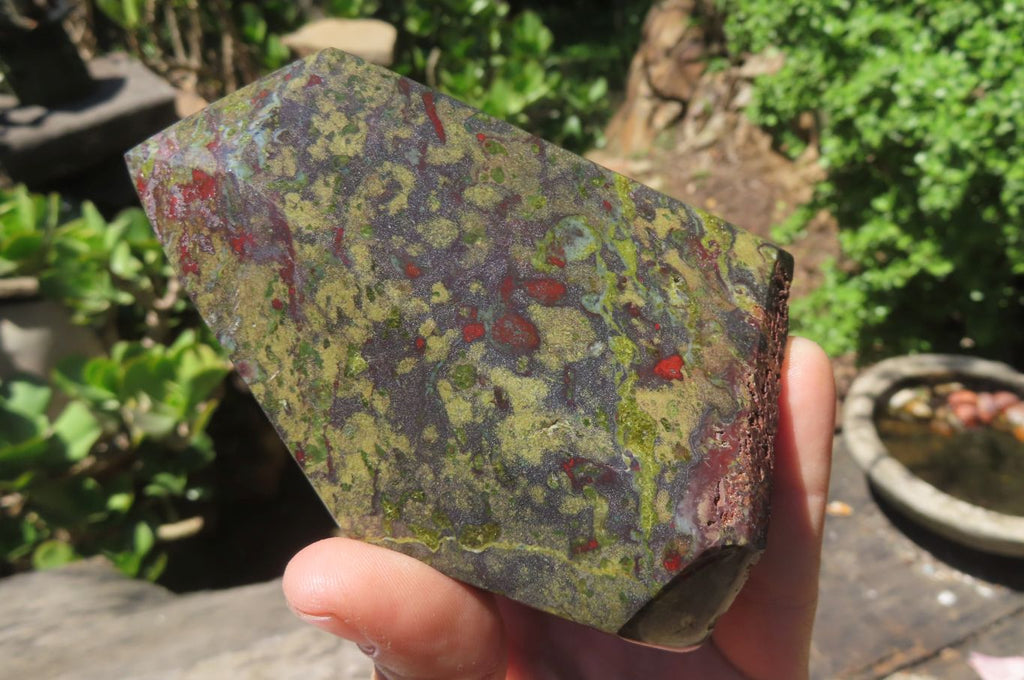 Polished Dragons Blood Stone Points x 2 From Tshipise, South Africa - Toprock Gemstones and Minerals 