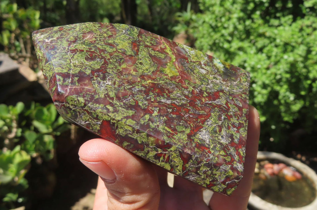 Polished Dragons Blood Stone Points x 2 From Tshipise, South Africa - Toprock Gemstones and Minerals 