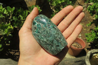 Polished Rare Emerald Mica In Matrix Standing Free Forms x 3 From Mutoko, Zimbabwe - Toprock Gemstones and Minerals 