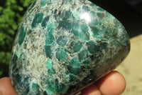 Polished Rare Emerald Mica In Matrix Standing Free Forms x 3 From Mutoko, Zimbabwe - Toprock Gemstones and Minerals 