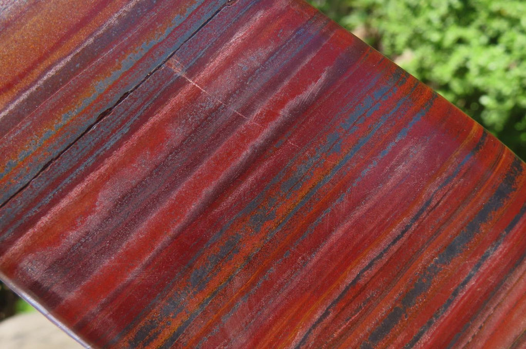 Polished Tiger Iron Jasper Standing Free Forms x 3 From South Africa - Toprock Gemstones and Minerals 
