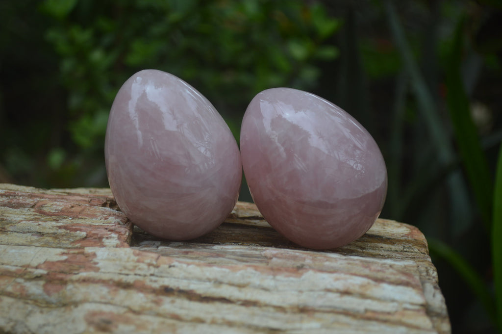 Polished Rose Quartz Eggs - Sold Per Item - From Namibia - Toprock Gemstones and Minerals 
