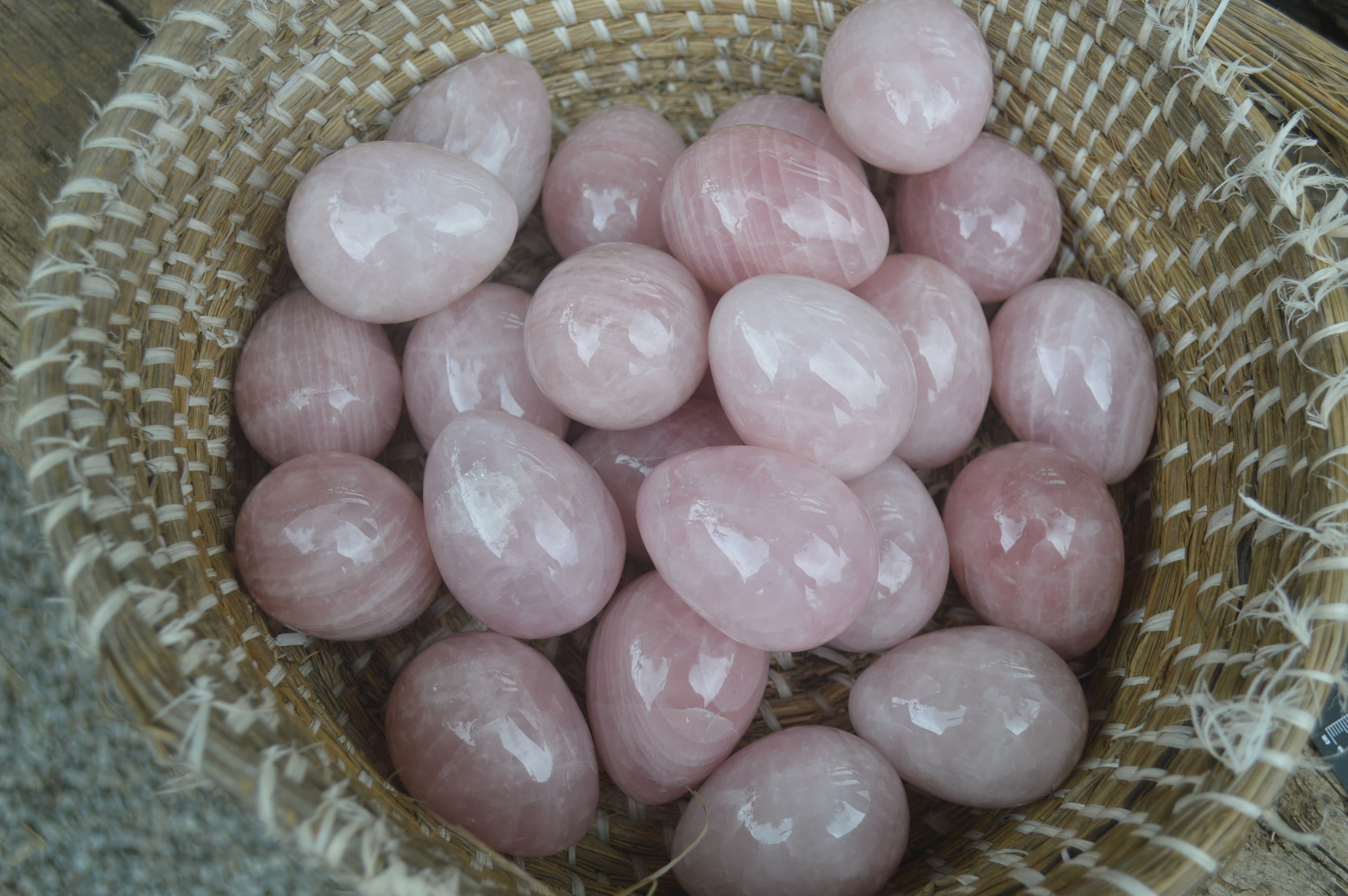 Polished Rose Quartz Eggs - Sold Per Item - From Namibia - Toprock Gemstones and Minerals 