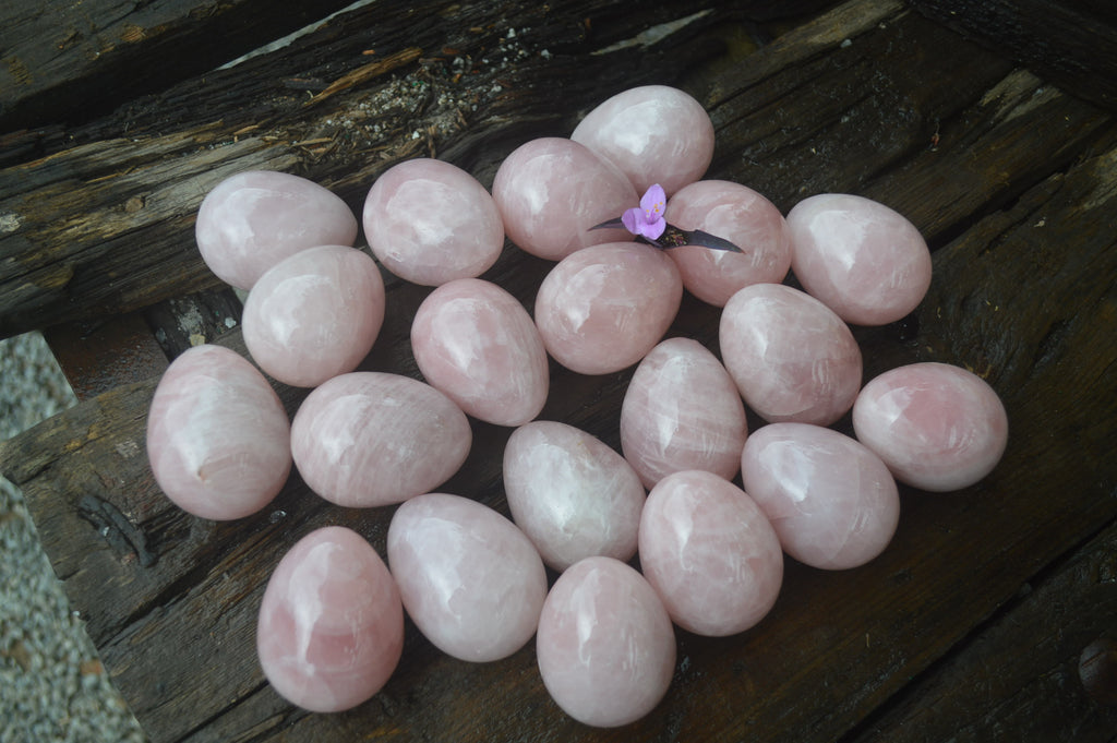 Polished Rose Quartz Eggs - Sold Per Item - From Namibia - Toprock Gemstones and Minerals 