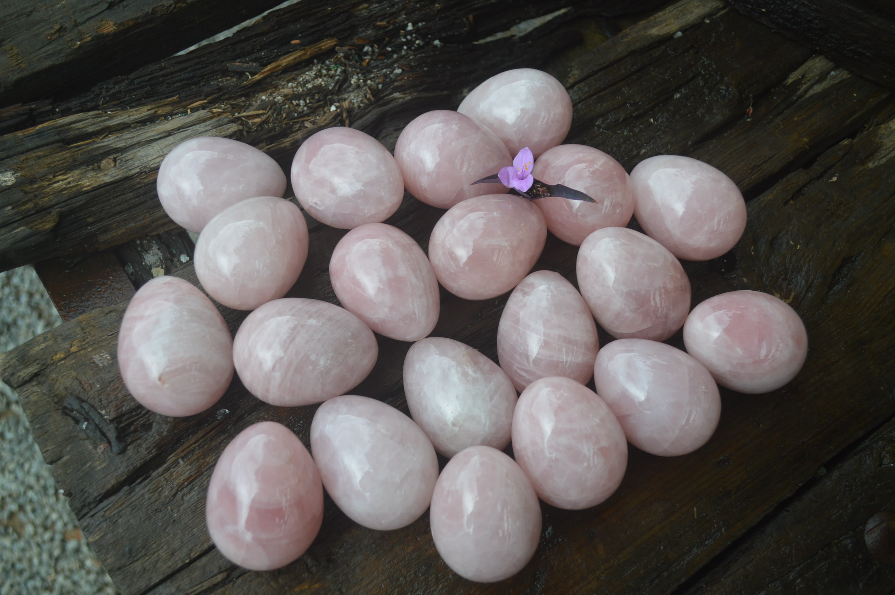 Polished Rose Quartz Eggs - Sold Per Item - From Namibia - Toprock Gemstones and Minerals 