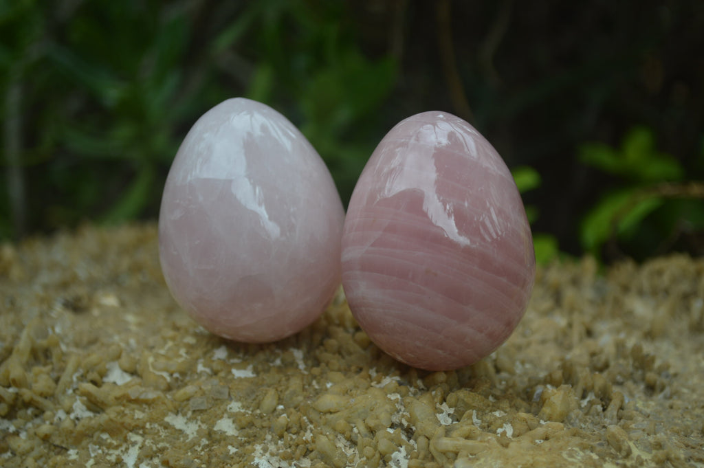 Polished Rose Quartz Eggs - Sold Per Item - From Namibia - Toprock Gemstones and Minerals 