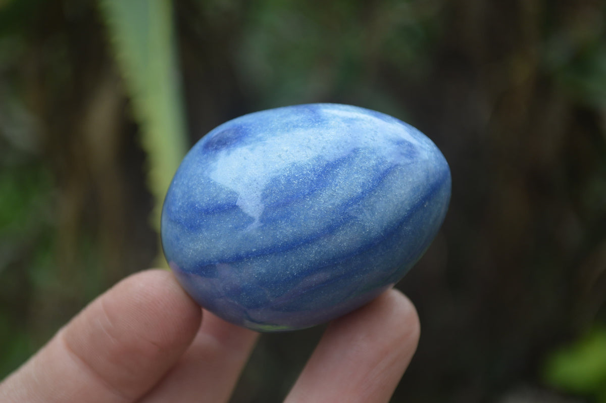 Polished Small Blue Marble Eggs - Sold Per Item - From China - Toprock Gemstones and Minerals 