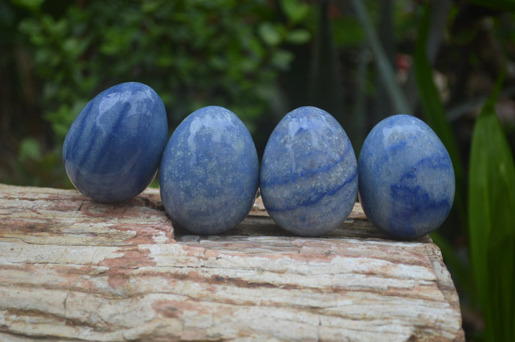 Polished Small Blue Marble Eggs - Sold Per Item - From China - Toprock Gemstones and Minerals 