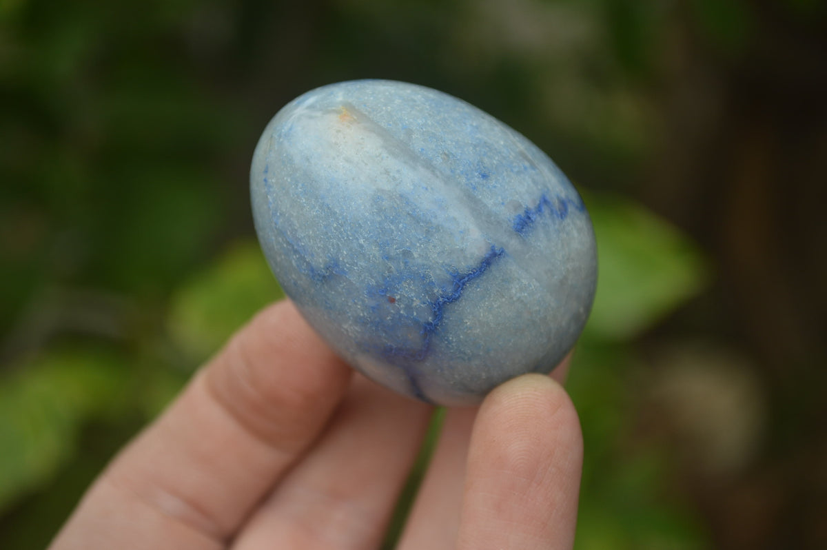 Polished Small Blue Marble Eggs - Sold Per Item - From China - Toprock Gemstones and Minerals 