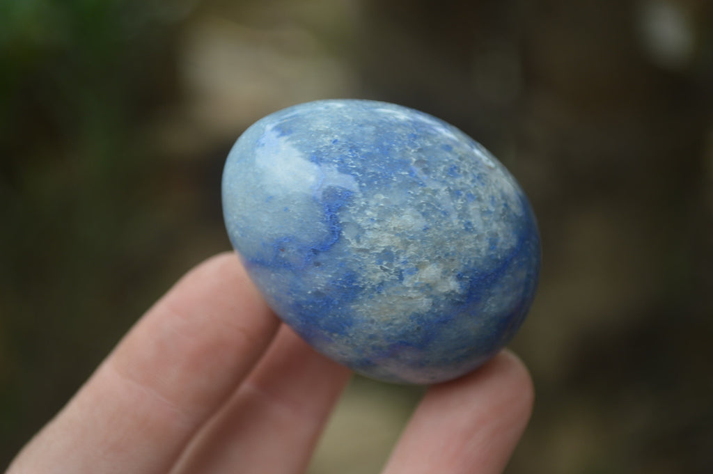Polished Small Blue Marble Eggs - Sold Per Item - From China - Toprock Gemstones and Minerals 