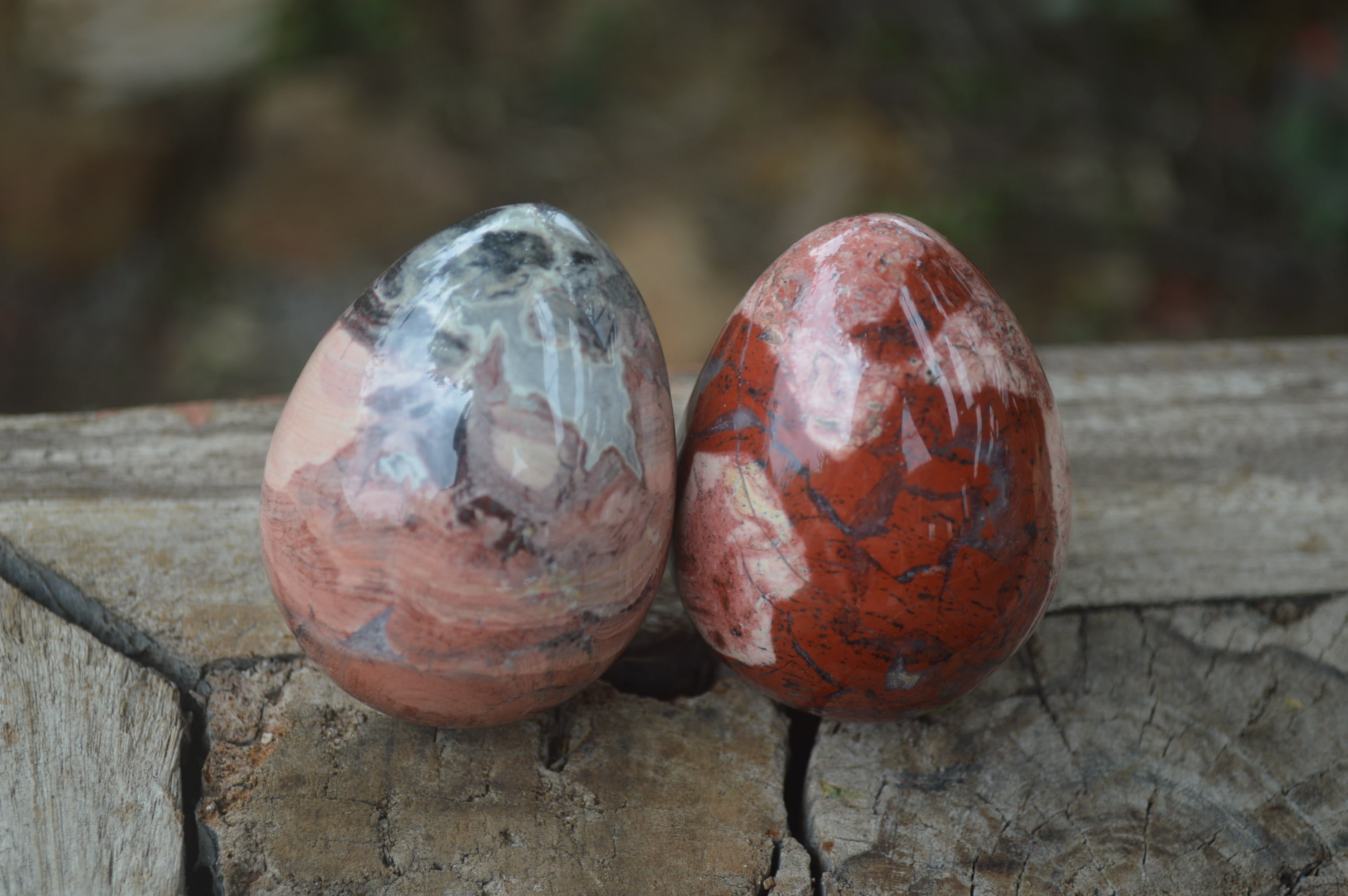 Polished Brecciated Red Jasper Eggs - Sold Per Item - From Northern Cape South Africa - Toprock Gemstones and Minerals 