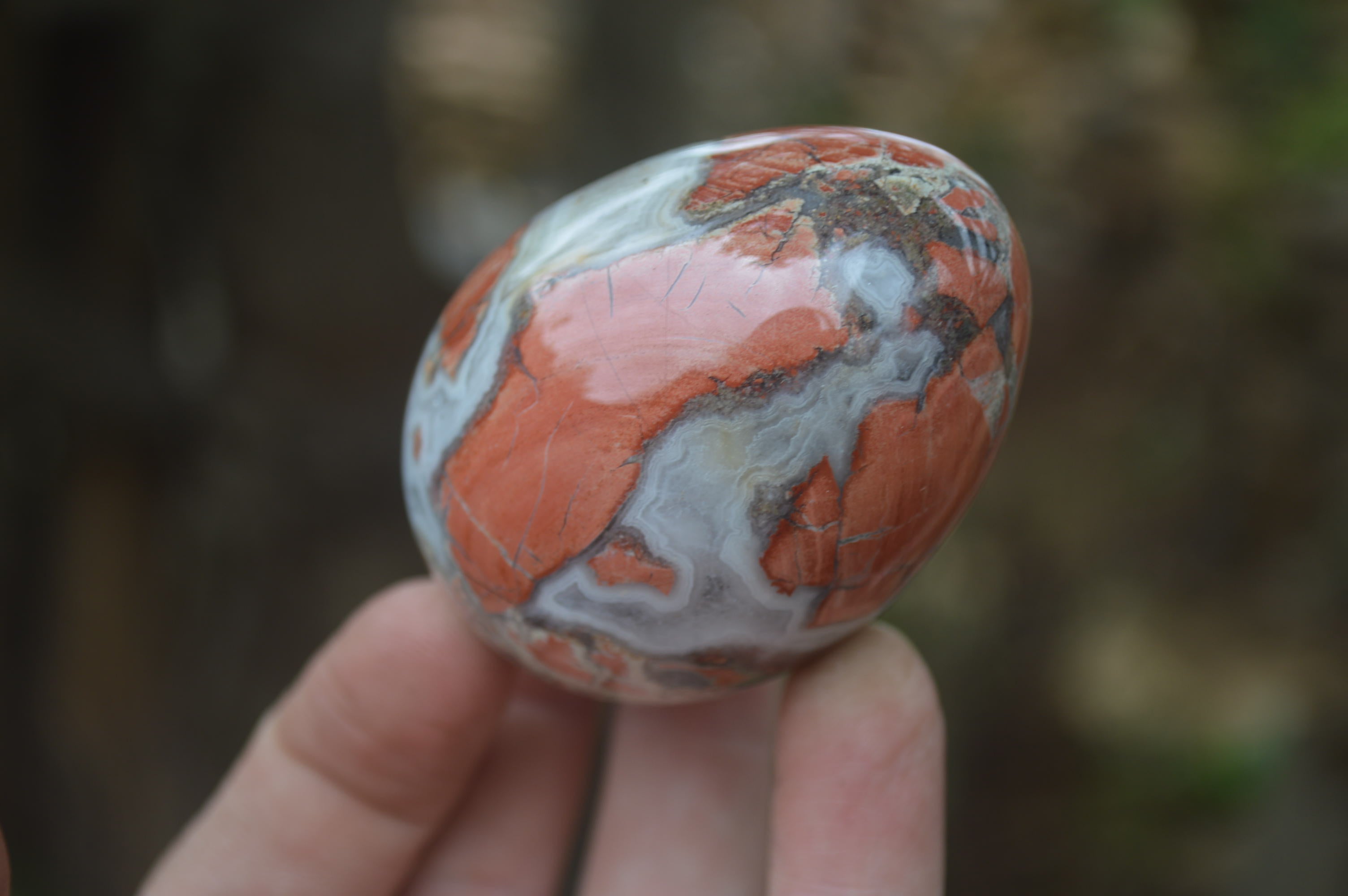 Polished Brecciated Red Jasper Eggs - Sold Per Item - From Northern Cape South Africa - Toprock Gemstones and Minerals 