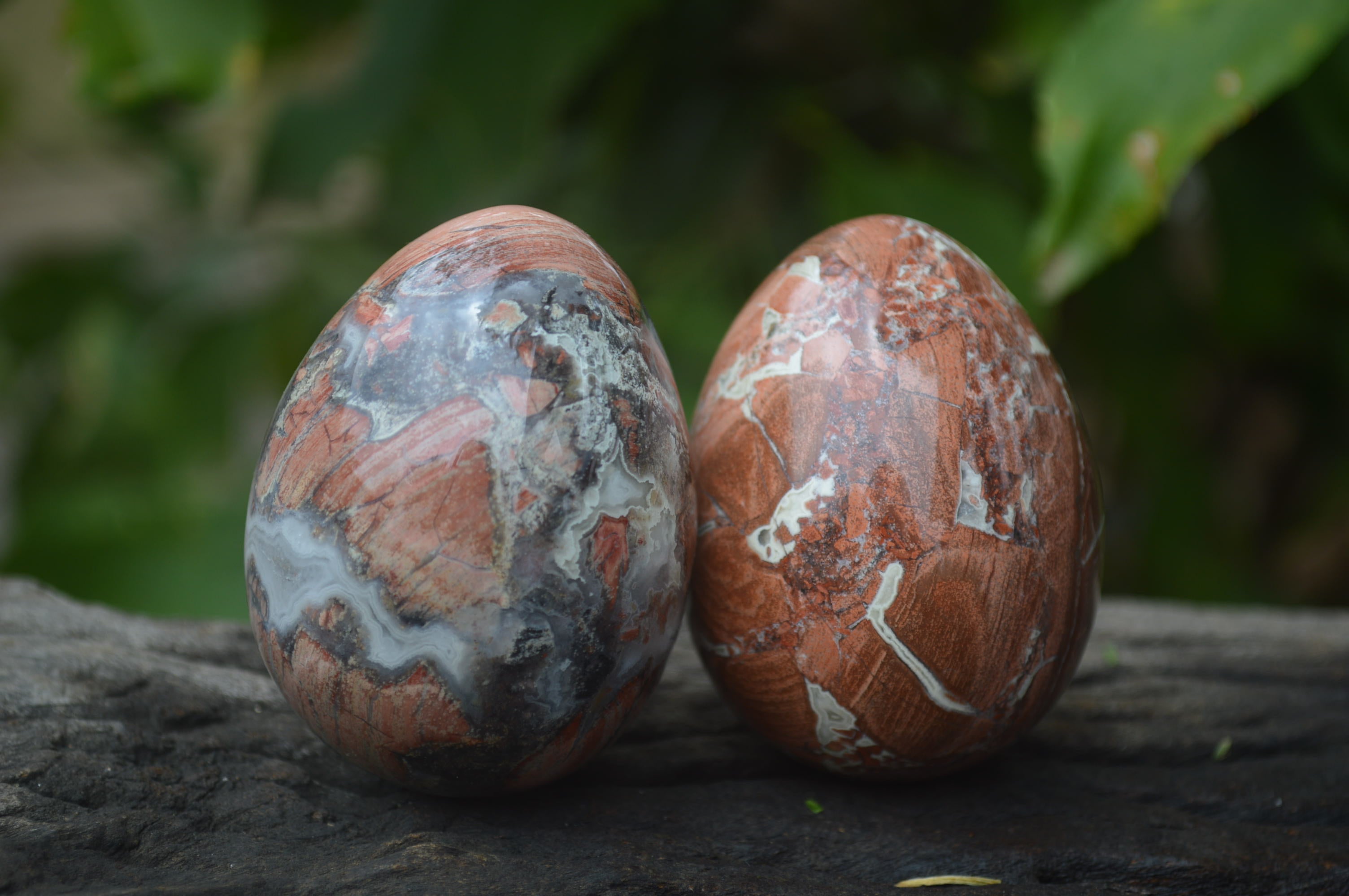 Polished Brecciated Red Jasper Eggs - Sold Per Item - From Northern Cape South Africa - Toprock Gemstones and Minerals 