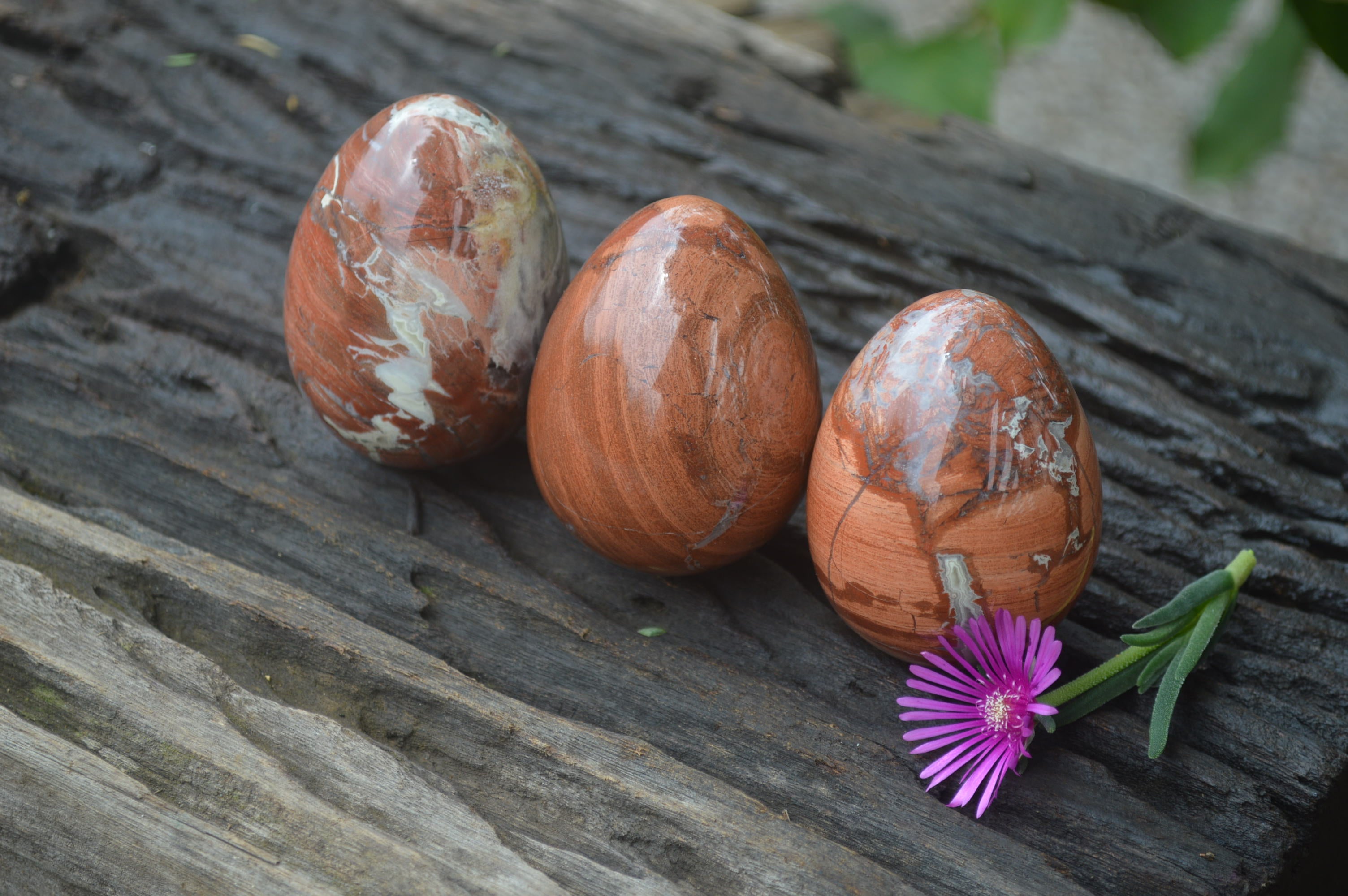 Polished Brecciated Red Jasper Eggs - Sold Per Item - From Northern Cape South Africa - Toprock Gemstones and Minerals 