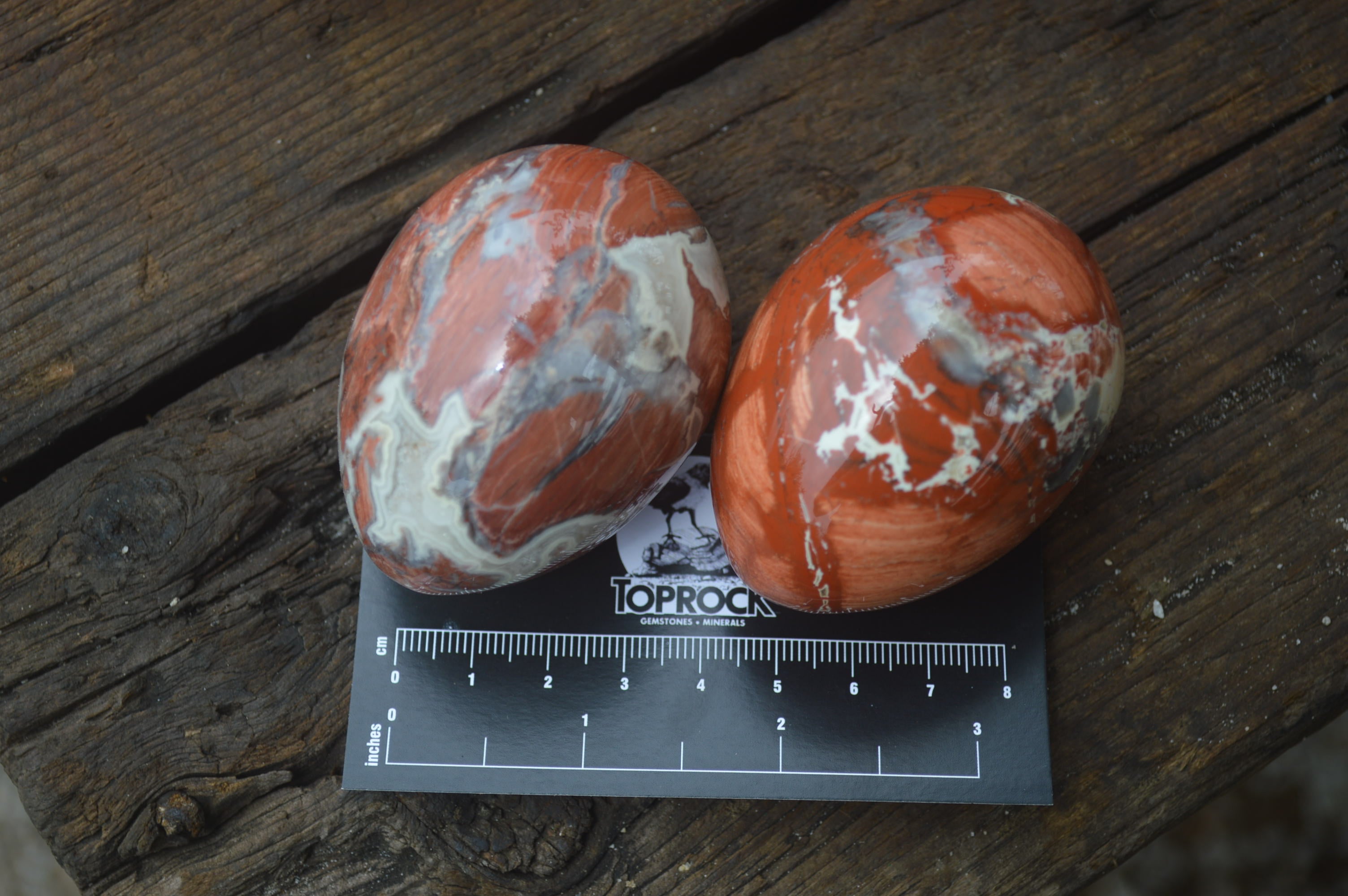 Polished Brecciated Red Jasper Eggs - Sold Per Item - From Northern Cape South Africa - Toprock Gemstones and Minerals 