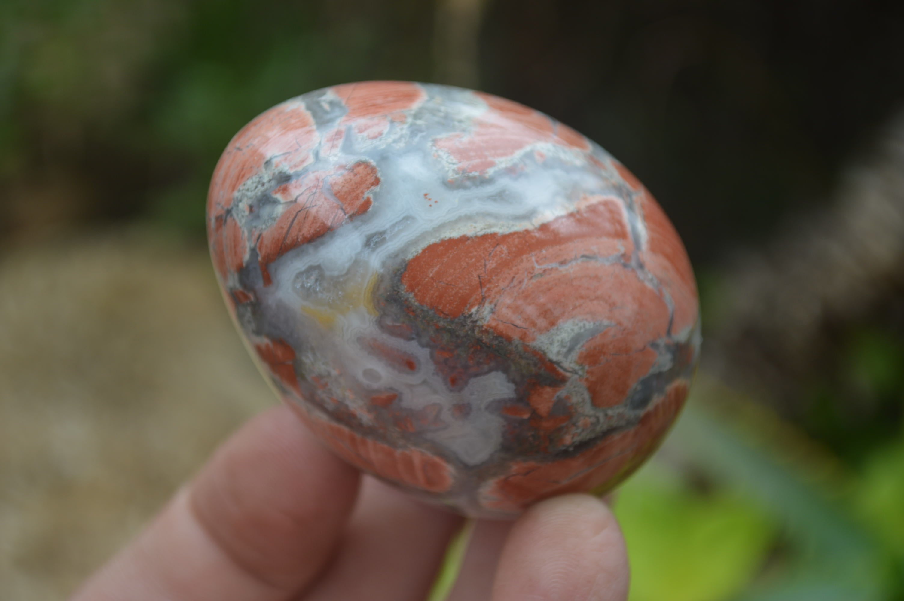 Polished Brecciated Red Jasper Eggs - Sold Per Item - From Northern Cape South Africa - Toprock Gemstones and Minerals 