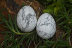 Polished Small Lightning Strike Magnesite - Howlite Gemstone Eggs - Sold Per Item - From Zimbabwe - Toprock Gemstones and Minerals 
