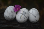 Polished Small Lightning Strike Magnesite - Howlite Gemstone Eggs - Sold Per Item - From Zimbabwe - Toprock Gemstones and Minerals 