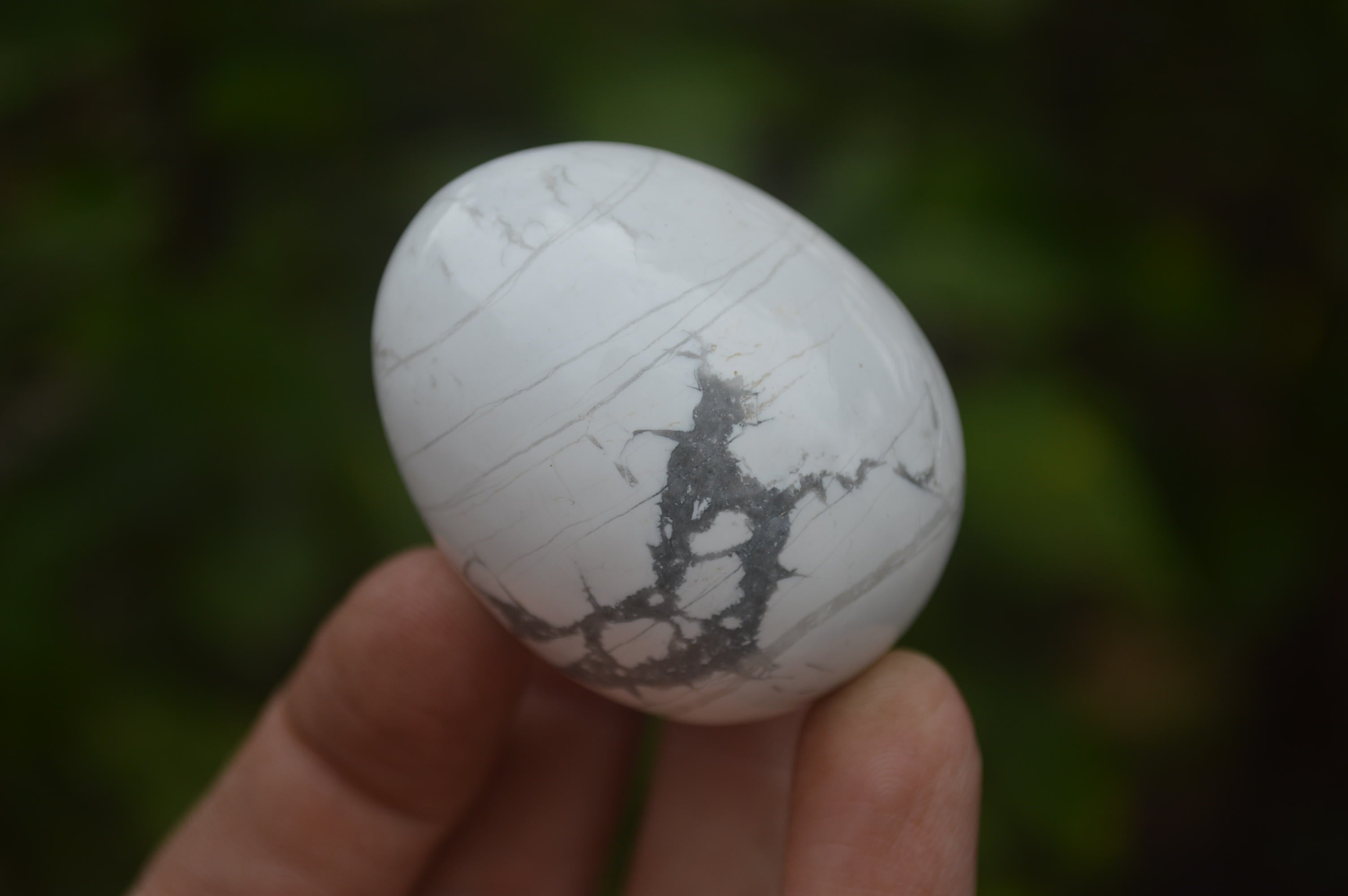 Polished Small Lightning Strike Magnesite - Howlite Gemstone Eggs - Sold Per Item - From Zimbabwe - Toprock Gemstones and Minerals 