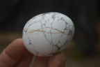 Polished Small Lightning Strike Magnesite - Howlite Gemstone Eggs - Sold Per Item - From Zimbabwe - Toprock Gemstones and Minerals 