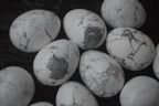 Polished Small Lightning Strike Magnesite - Howlite Gemstone Eggs - Sold Per Item - From Zimbabwe - Toprock Gemstones and Minerals 