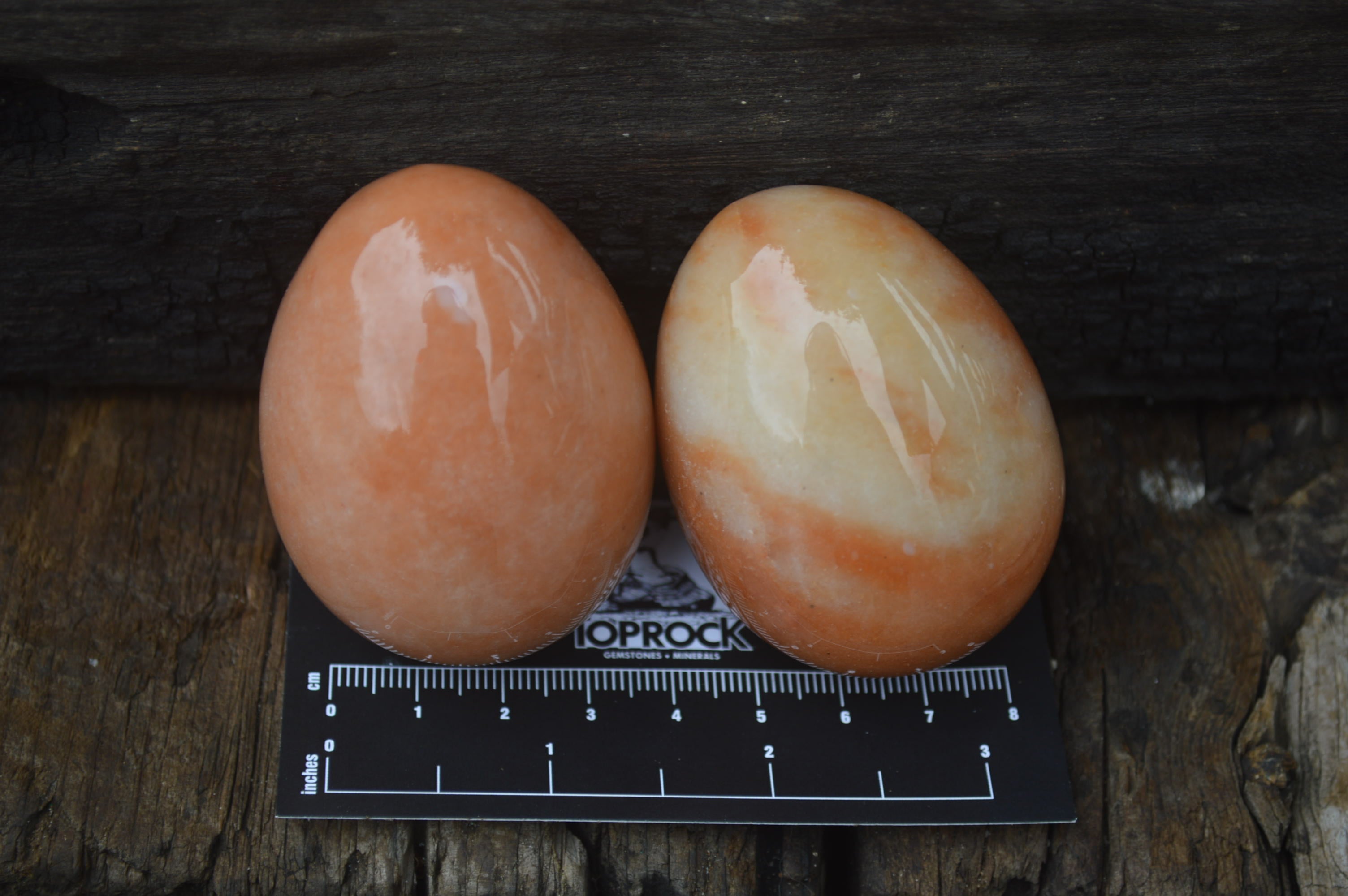 Polished Orange Quartz Gemstone Eggs - Sold Per Item - From Zimbabwe - Toprock Gemstones and Minerals 