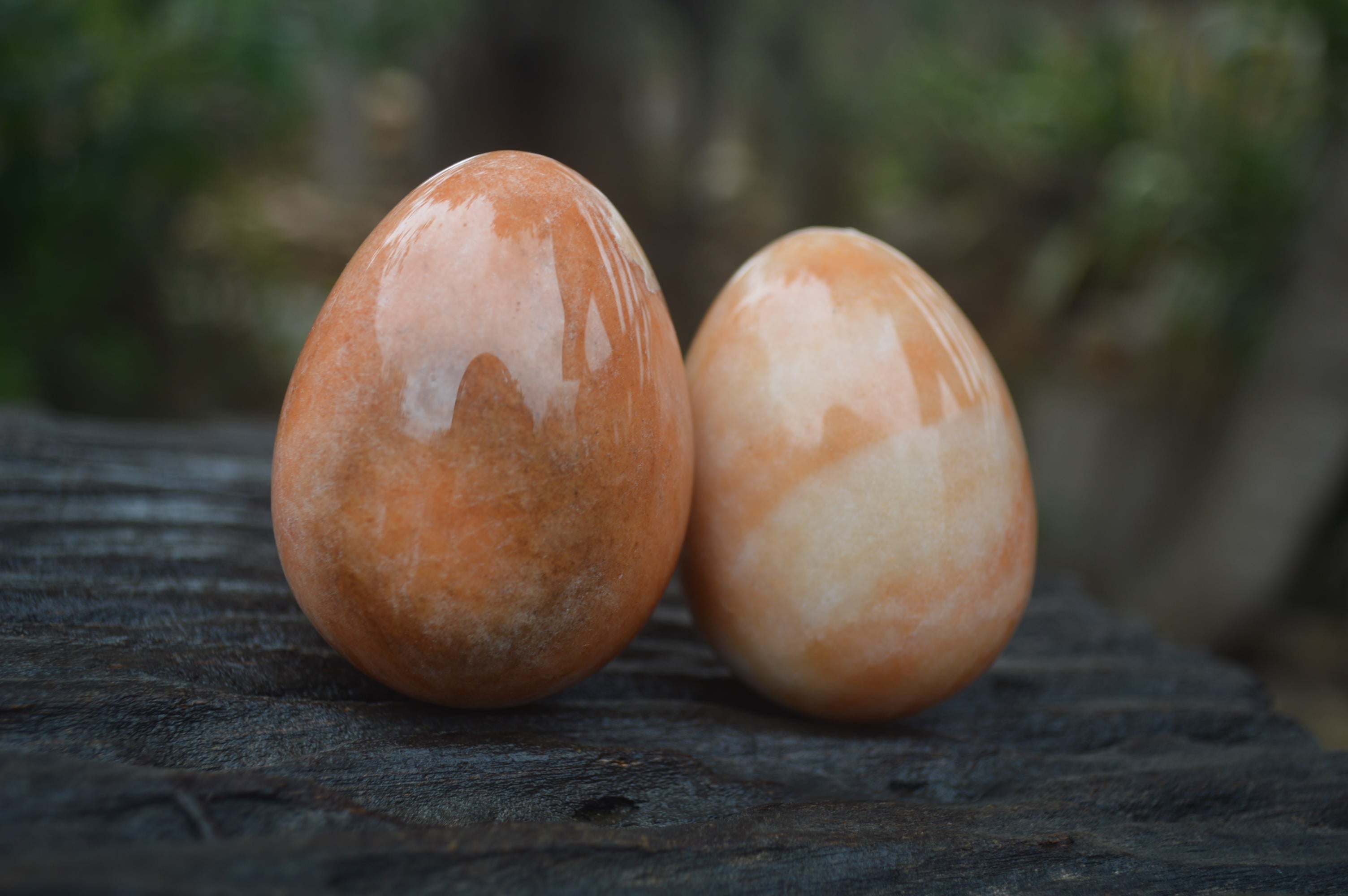 Polished Orange Quartz Gemstone Eggs - Sold Per Item - From Zimbabwe - Toprock Gemstones and Minerals 