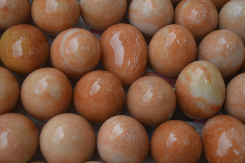 Polished Orange Quartz Gemstone Eggs - Sold Per Item - From Zimbabwe - Toprock Gemstones and Minerals 