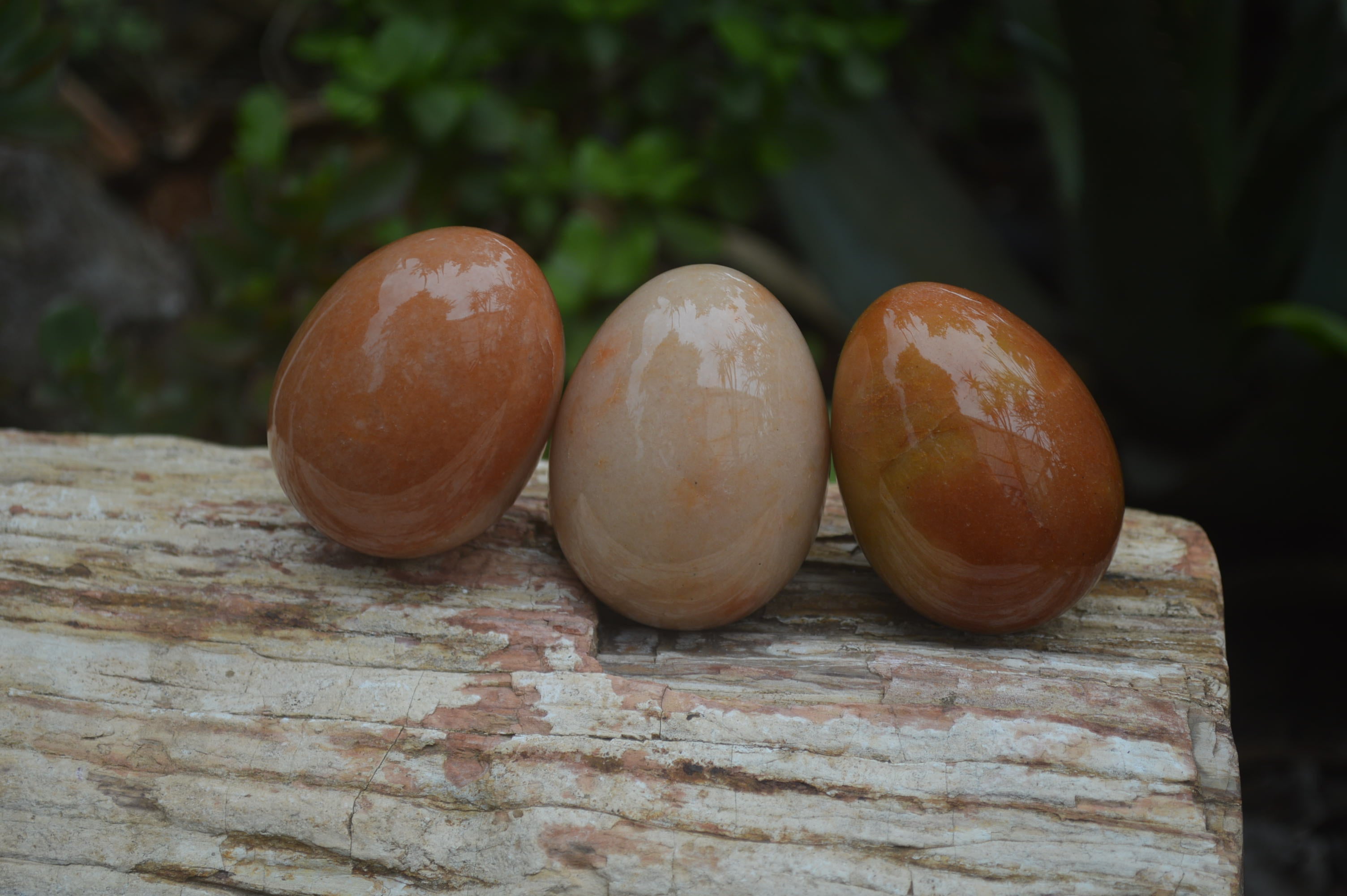Polished Orange Quartz Gemstone Eggs - Sold Per Item - From Zimbabwe - Toprock Gemstones and Minerals 