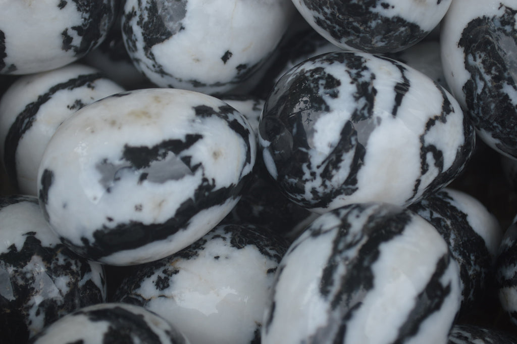 Polished Zebra Marble Eggs - Sold Per Item - From Australia - Toprock Gemstones and Minerals 