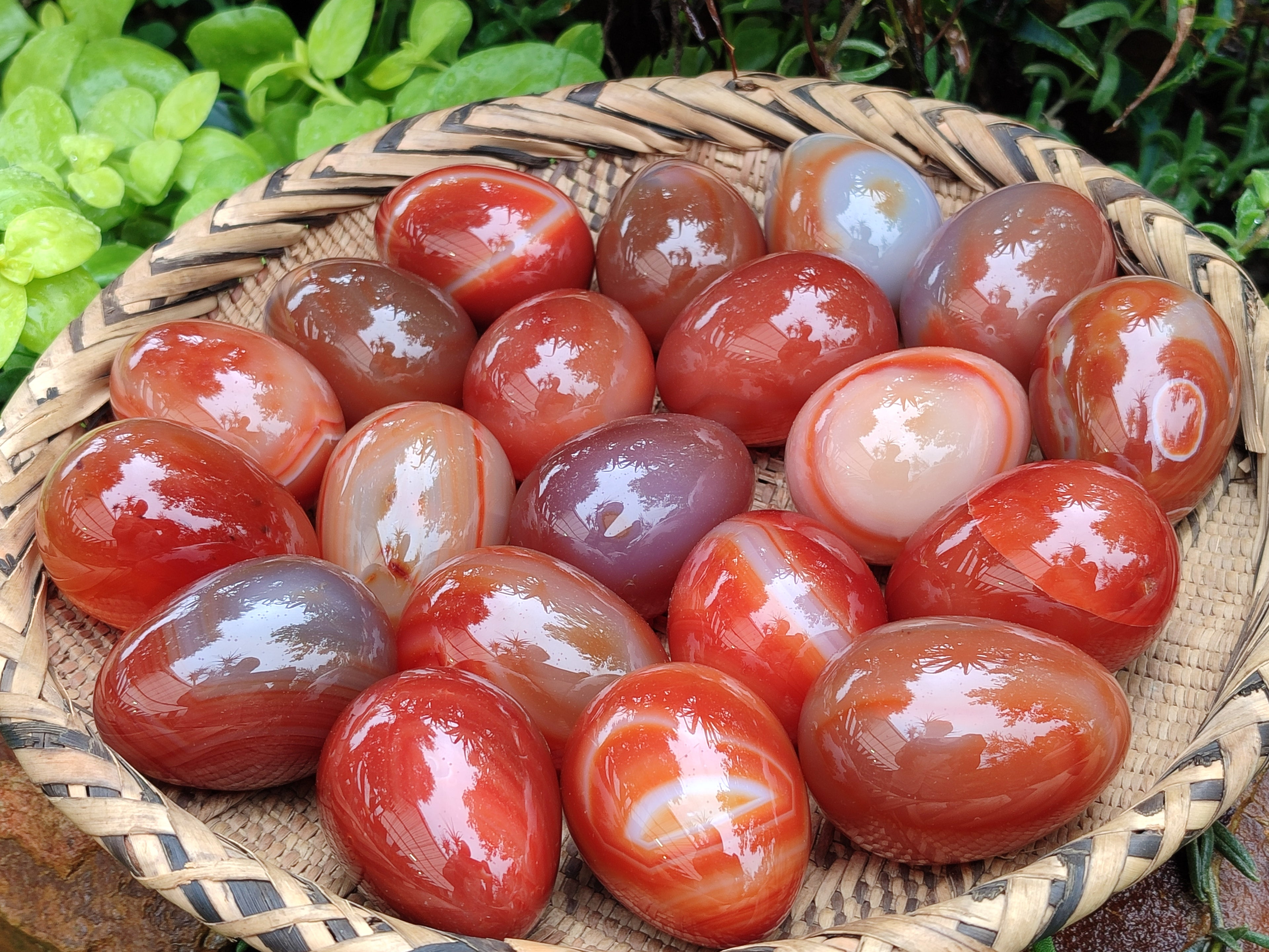 Polished Red Agate Gemstone Eggs - Sold Per Item - From Brazil - Toprock Gemstones and Minerals 