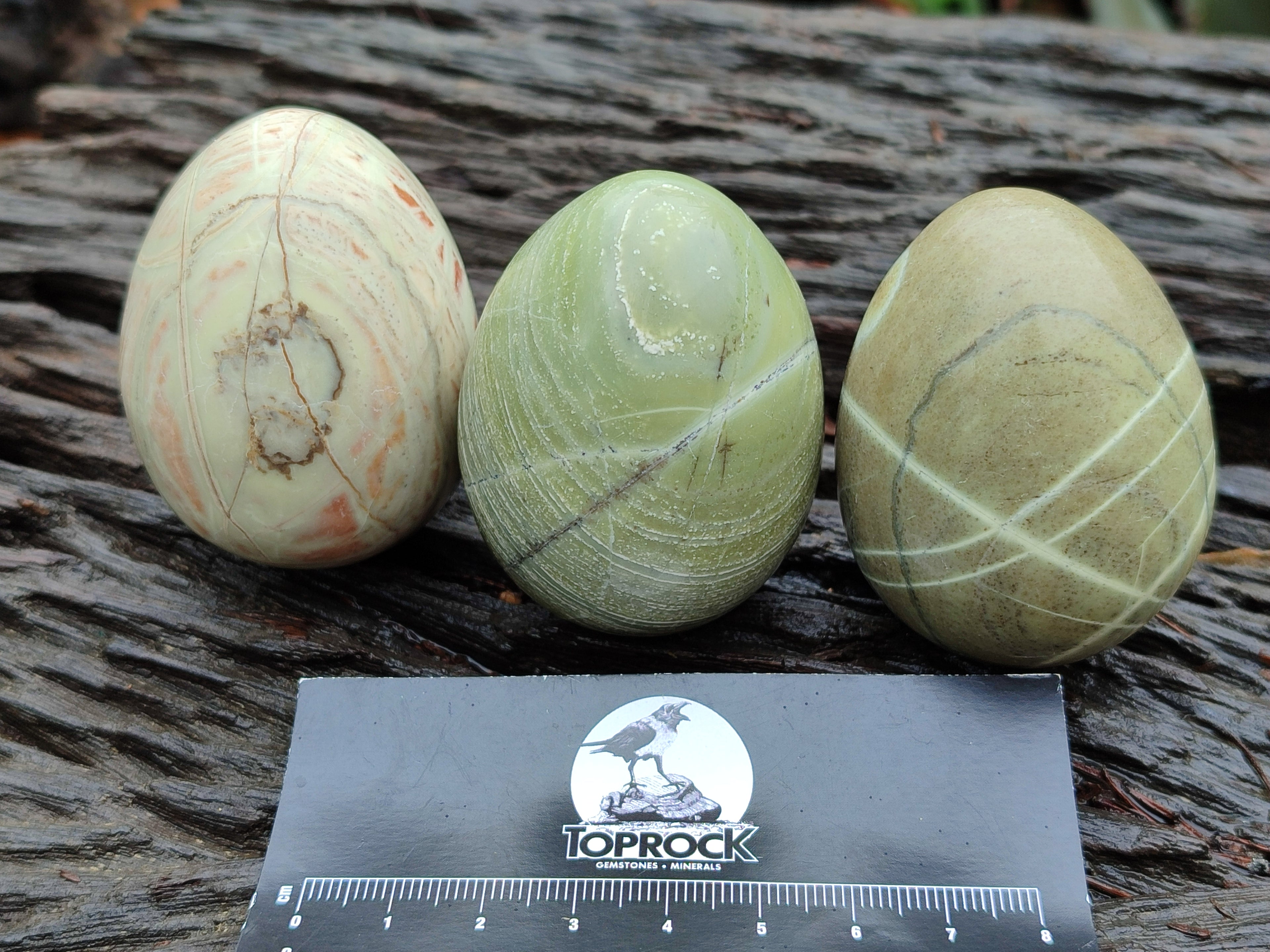 Polished African Banded Butter Jade Eggs - Sold Per Item - From Bronkhorstspruit, South Africa - Toprock Gemstones and Minerals 