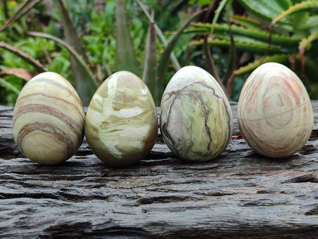 Polished African Banded Butter Jade Eggs - Sold Per Item - From Bronkhorstspruit, South Africa - Toprock Gemstones and Minerals 