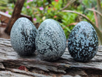Polished Snowflake Obsidion Gemstone Eggs - Sold Per Item - From Mexico - Toprock Gemstones and Minerals 
